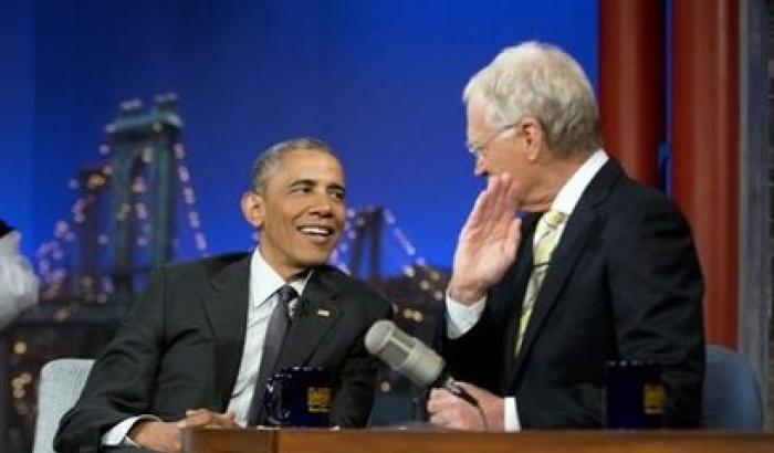 Obama rende omaggio a Letterman che va in pensione