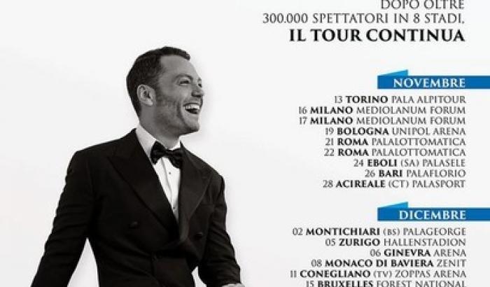 Tiziano Ferro: dopo gli stadi, tour nei palasport
