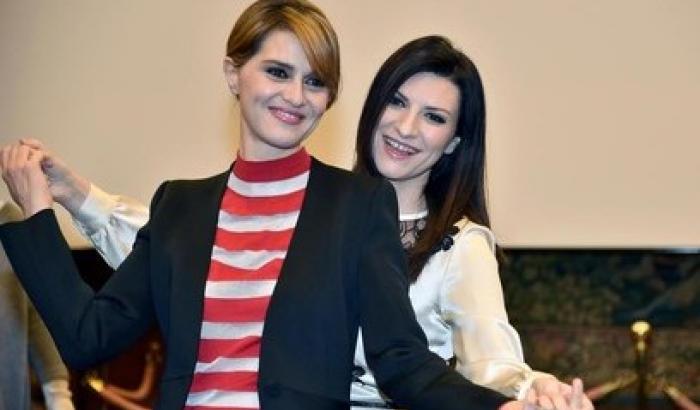 Pausini-Cortellesi debuttano su Rai1: non diteci che siamo Mina e la Carr&agrave;